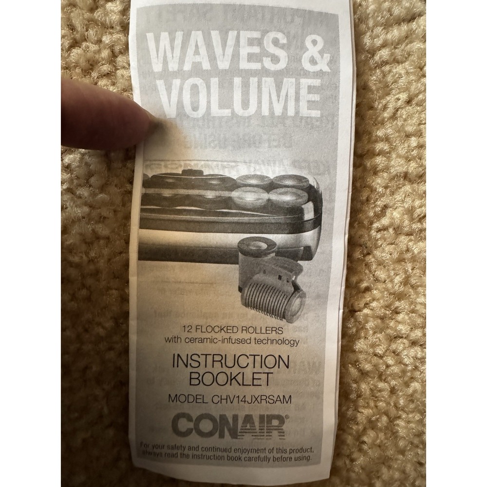 Conair Waves & Volume 12 Ceramic Flocked Hot Rollers Set - Model CHV14JXRSAM - Picture 2 of 8